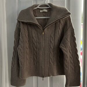 Abercrombie Cable Knit Zip-Up